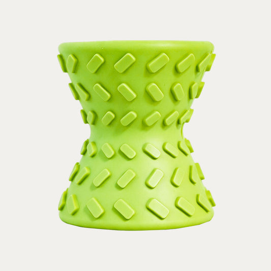 Hourglass Treat Dispensing Dog Toy - Leaf Green