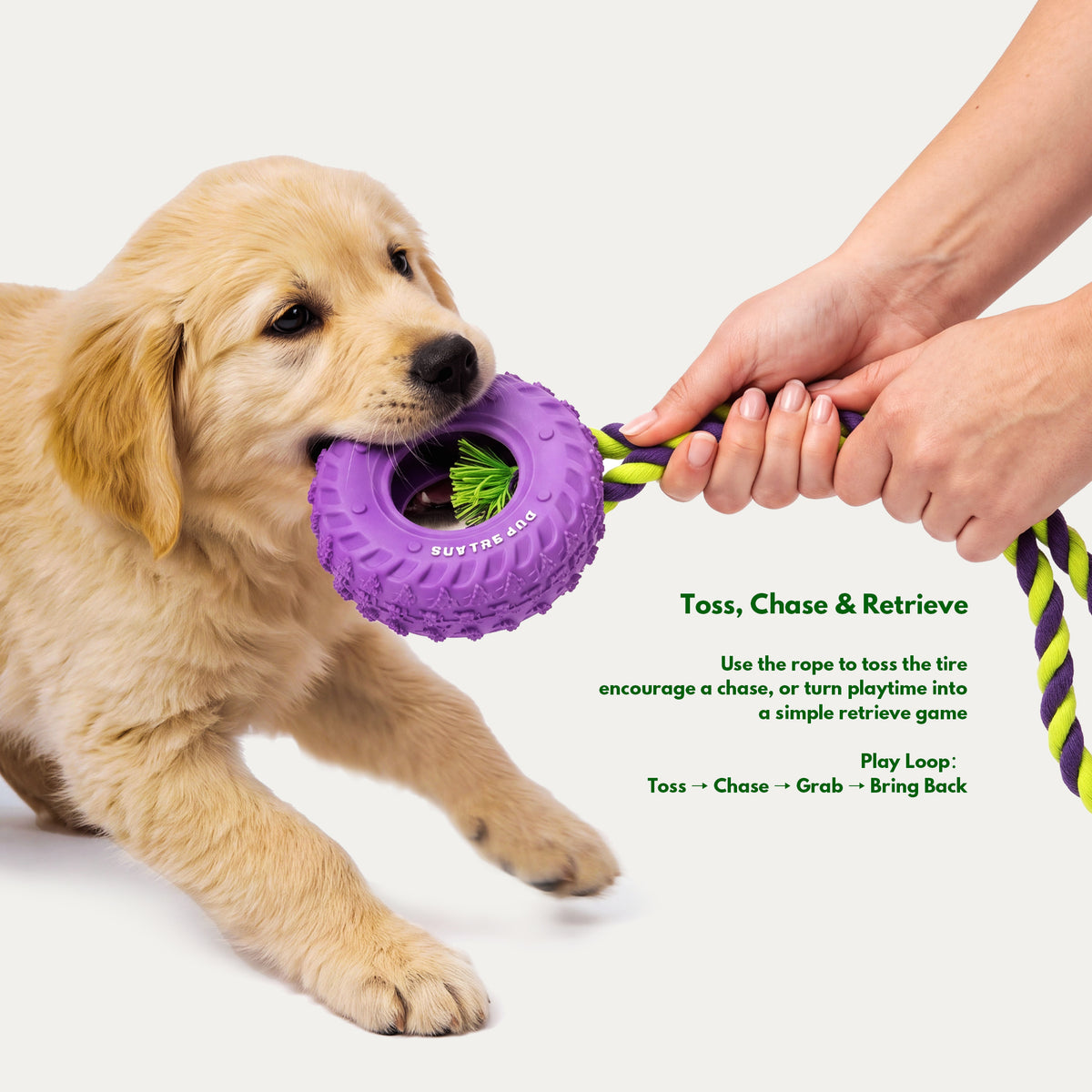 Mini Rope Tire Tug Toy - Interactive Small Dog Toy