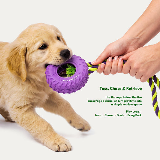 Mini Rope Tire Tug Toy - Interactive Small Dog Toy