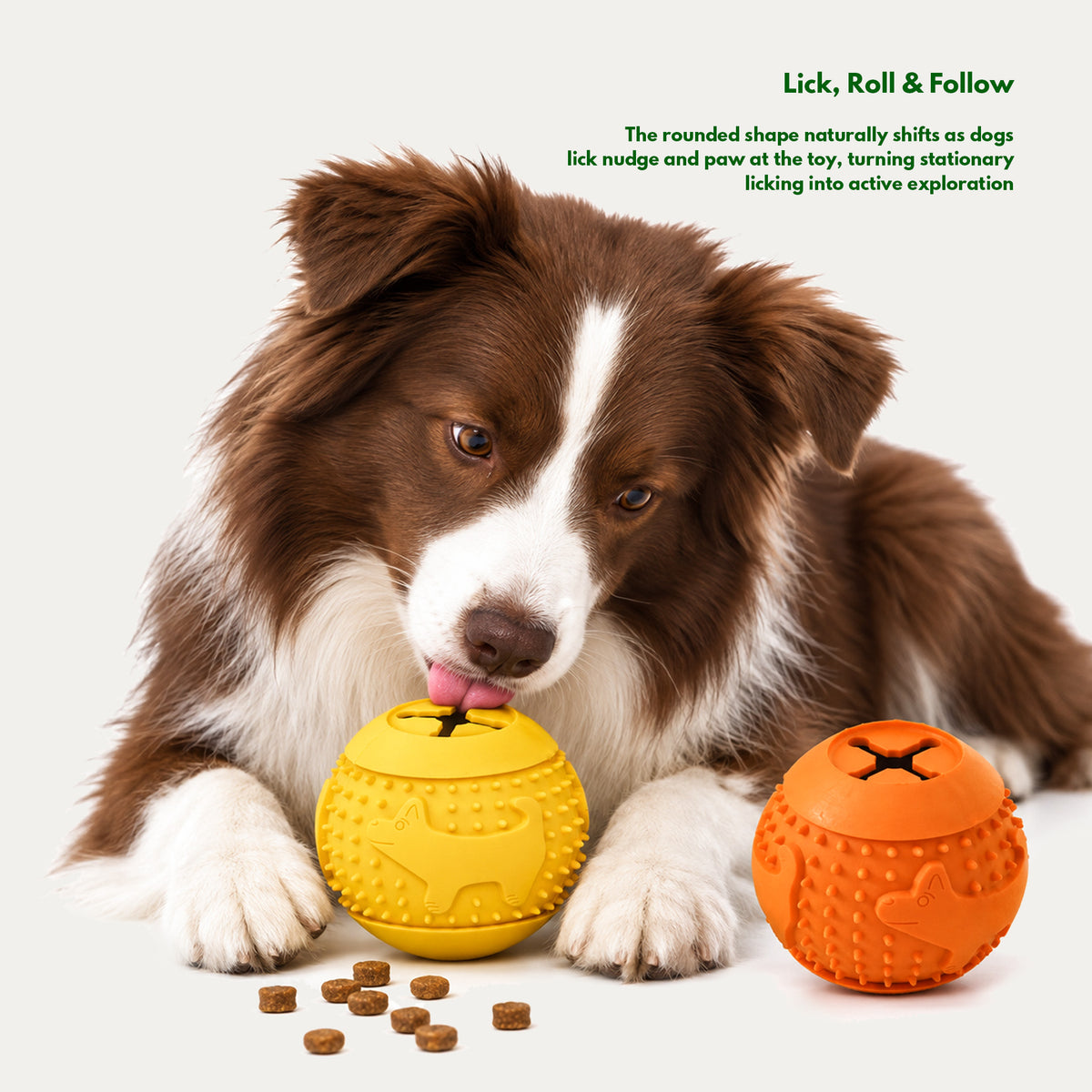 Pup-Pattern Treat Dispensing Ball - Interactive Food Puzzle Toy
