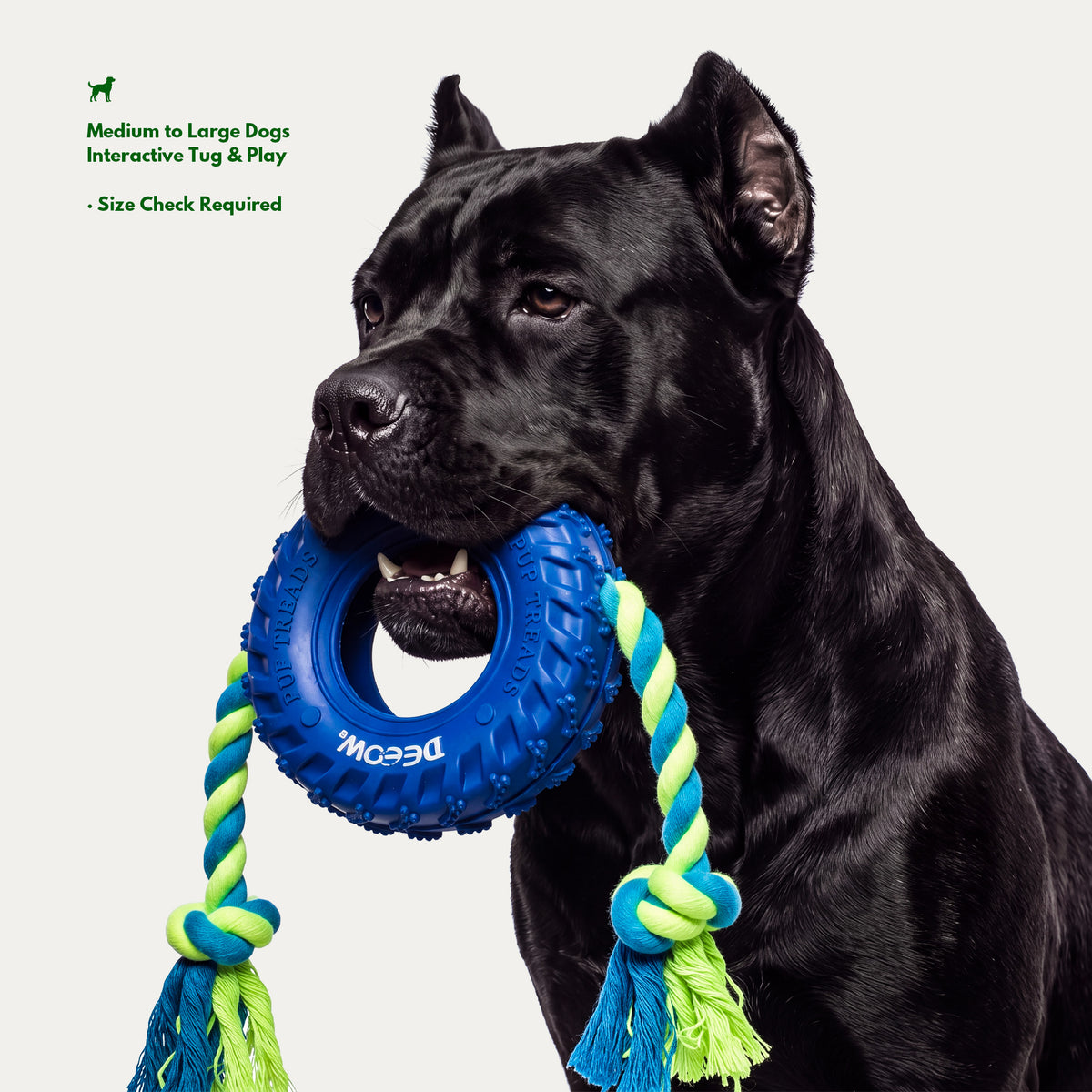 Double-Ended Rope Tire Tug Toy - Interactive Fetch & Tug Toy
