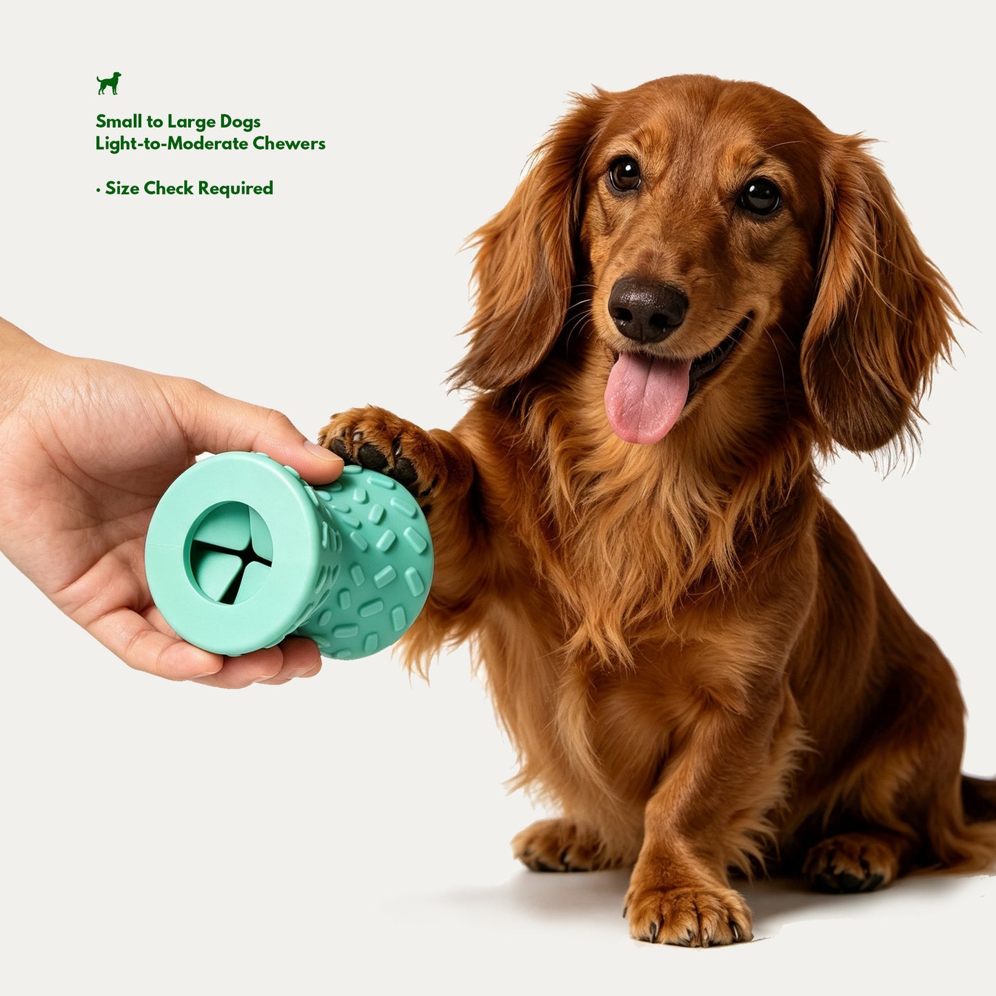 Hourglass Treat Dispensing Dog Toy - Mint