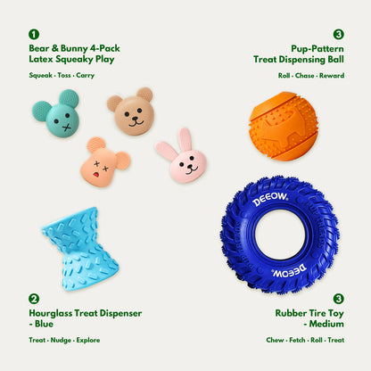 Brain Boost Play Box - Treat Enrichment Toys for Dogs