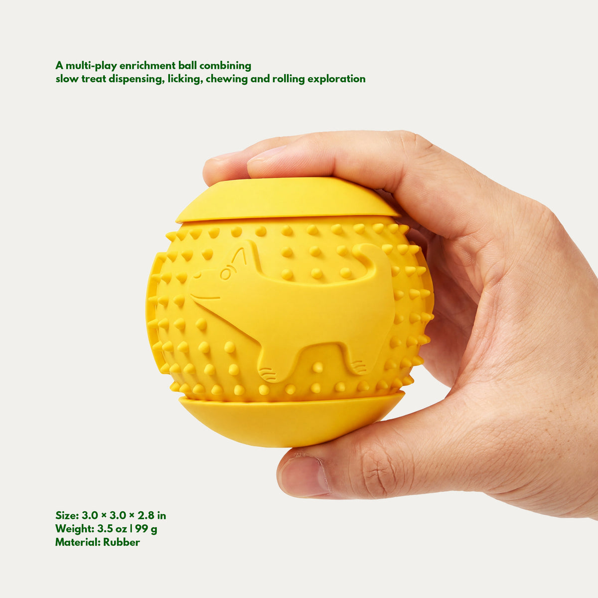 Pup-Pattern Treat Dispensing Ball - Interactive Food Puzzle Toy