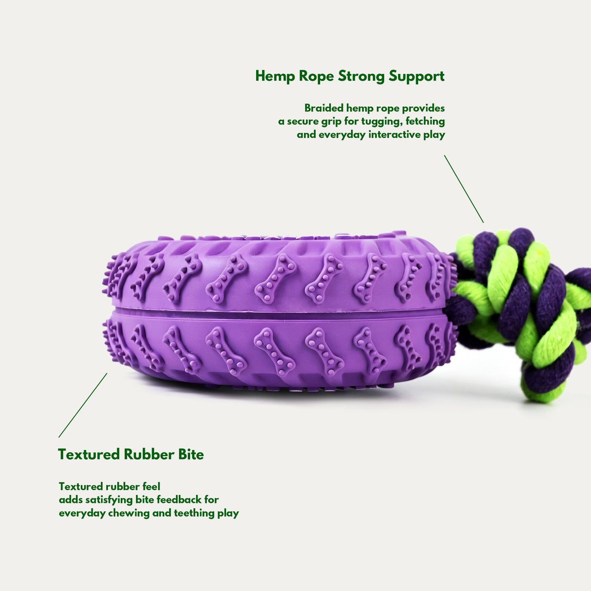 Mini Rope Tire Tug Toy - Interactive Small Dog Toy