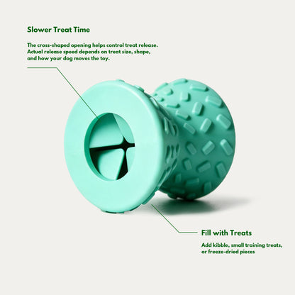 Hourglass Treat Dispensing Dog Toy - Mint