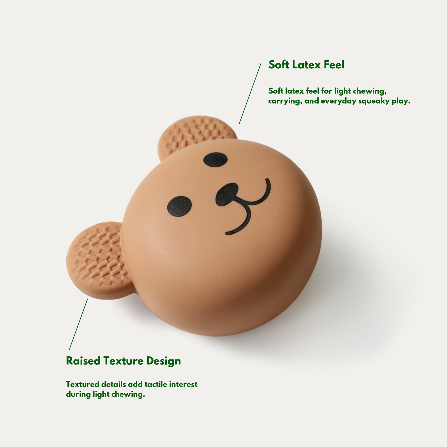 Latex Squeaky Dog Toys, Bear & Bunny 4-Pack