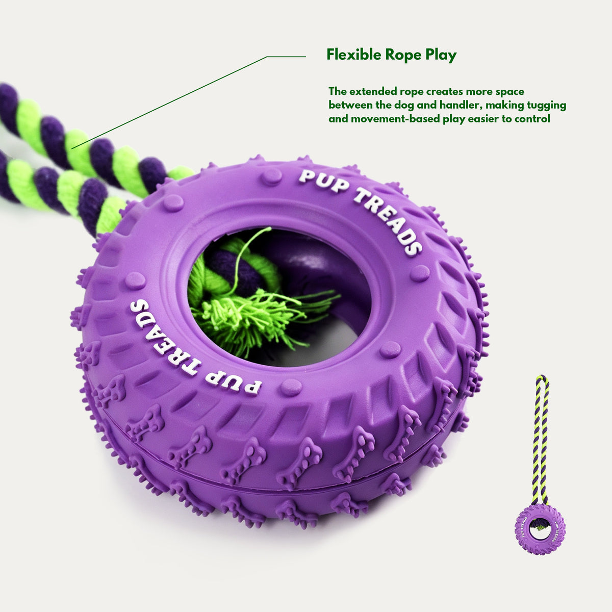 Mini Rope Tire Tug Toy - Interactive Small Dog Toy
