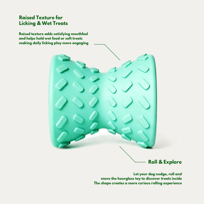 Hourglass Treat Dispensing Dog Toy - Mint