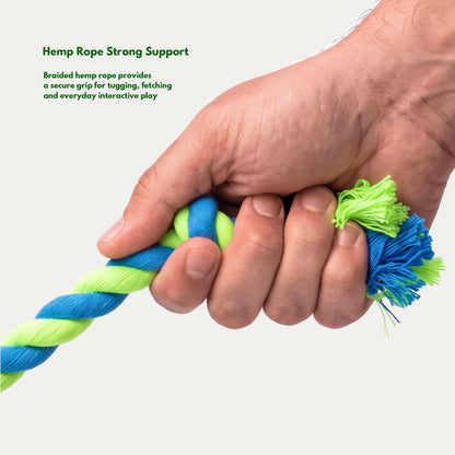 Double-Ended Rope Tire Tug Toy - Interactive Fetch & Tug Toy