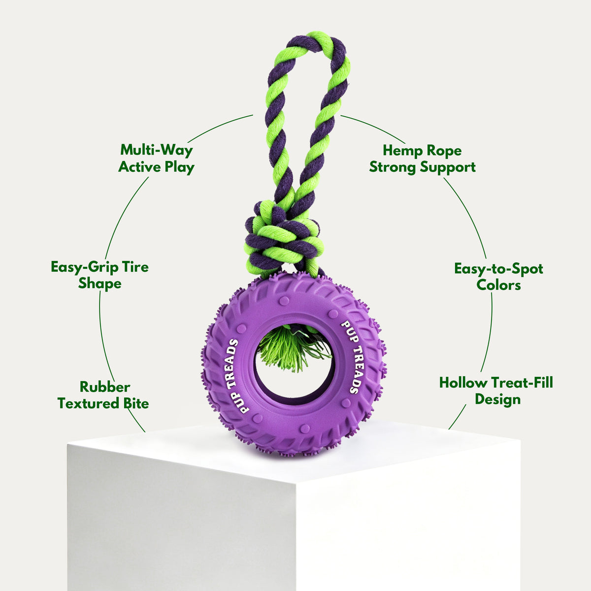 Mini Rope Tire Tug Toy - Interactive Small Dog Toy