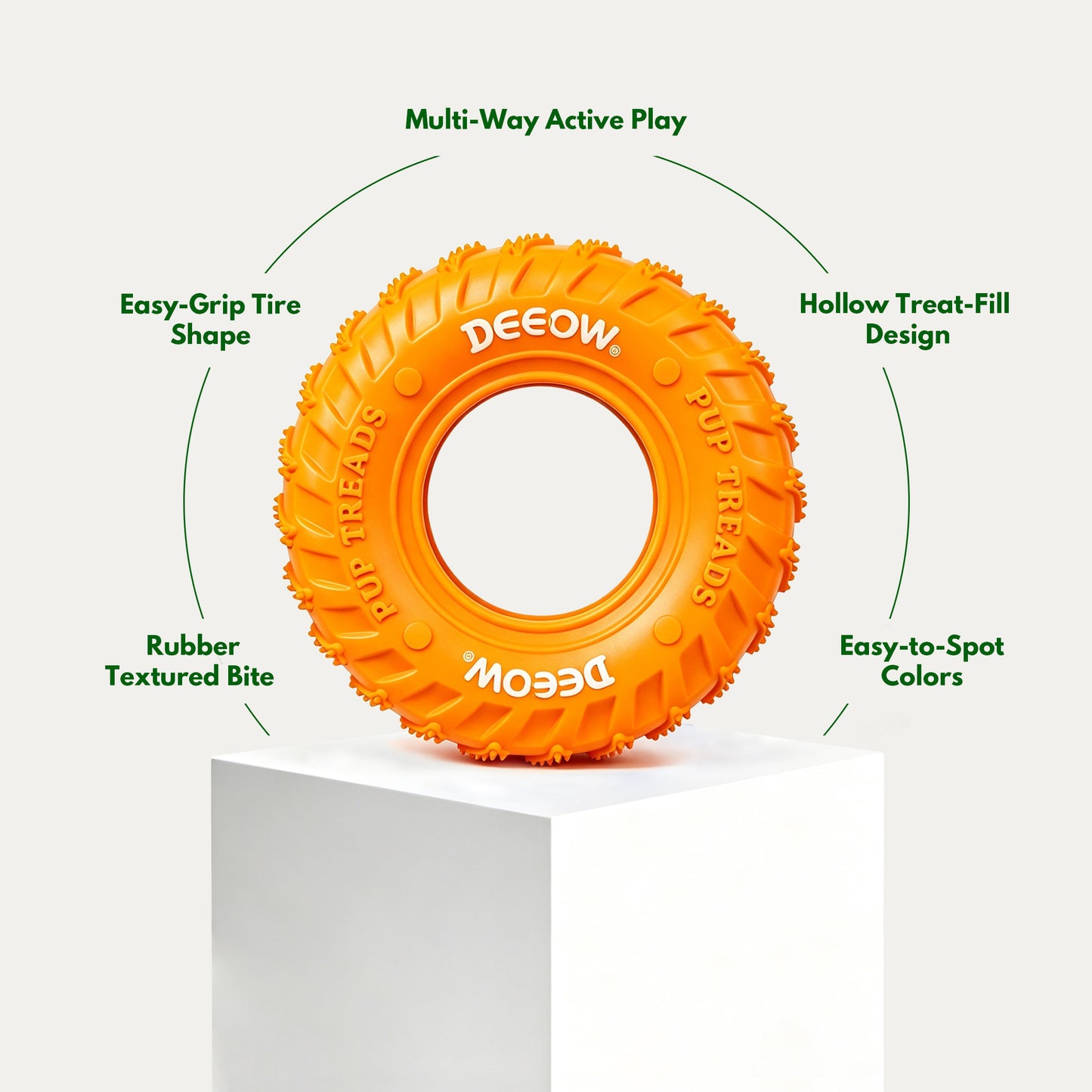 Rubber Tire Toy - Orange