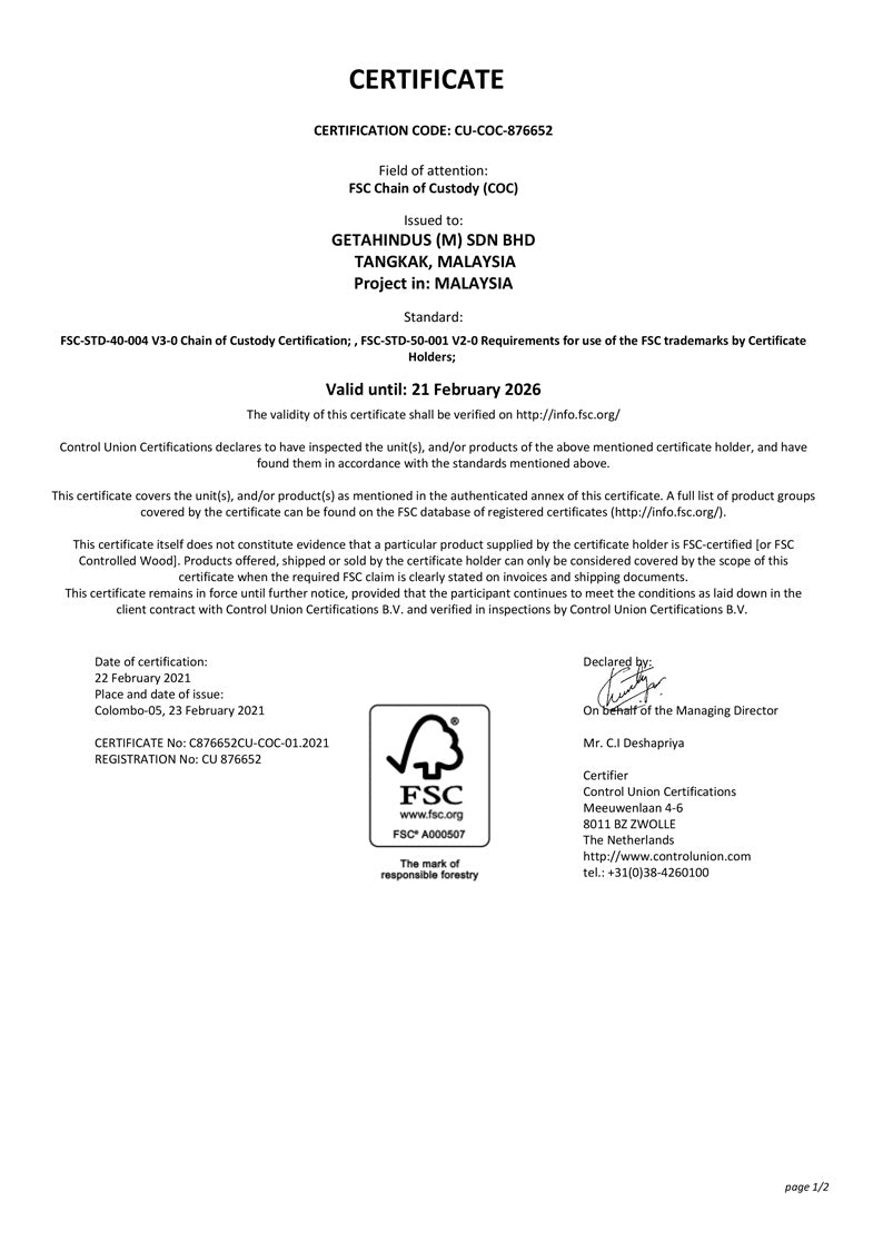 FSC & Sourcing document